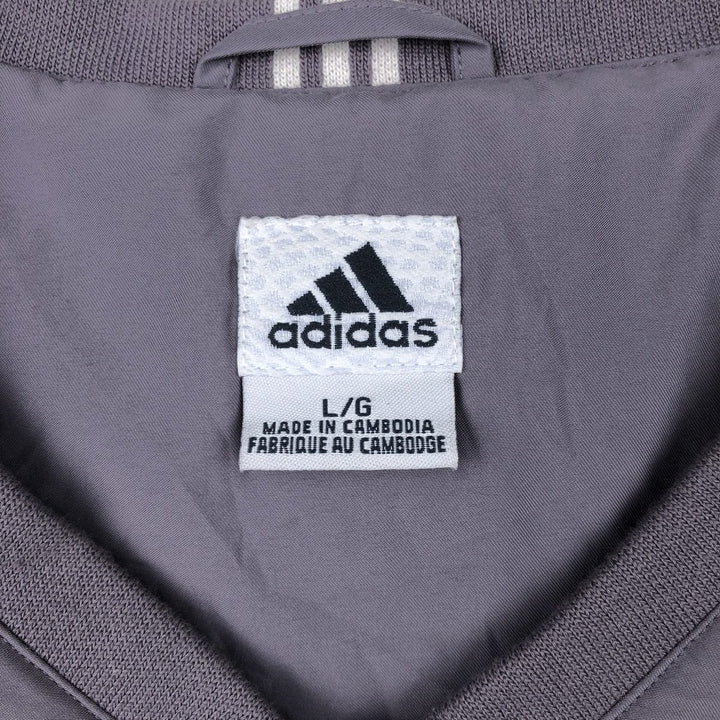 2000'S adidas CLIMASHELL WIND V-neck warm-up pullover, men's size L polyester gray type Vintage Second Hand