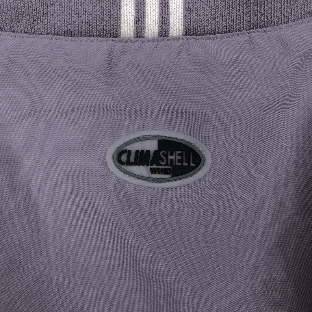 2000'S adidas CLIMASHELL WIND V-neck warm-up pullover, men's size L polyester gray type Vintage Second Hand