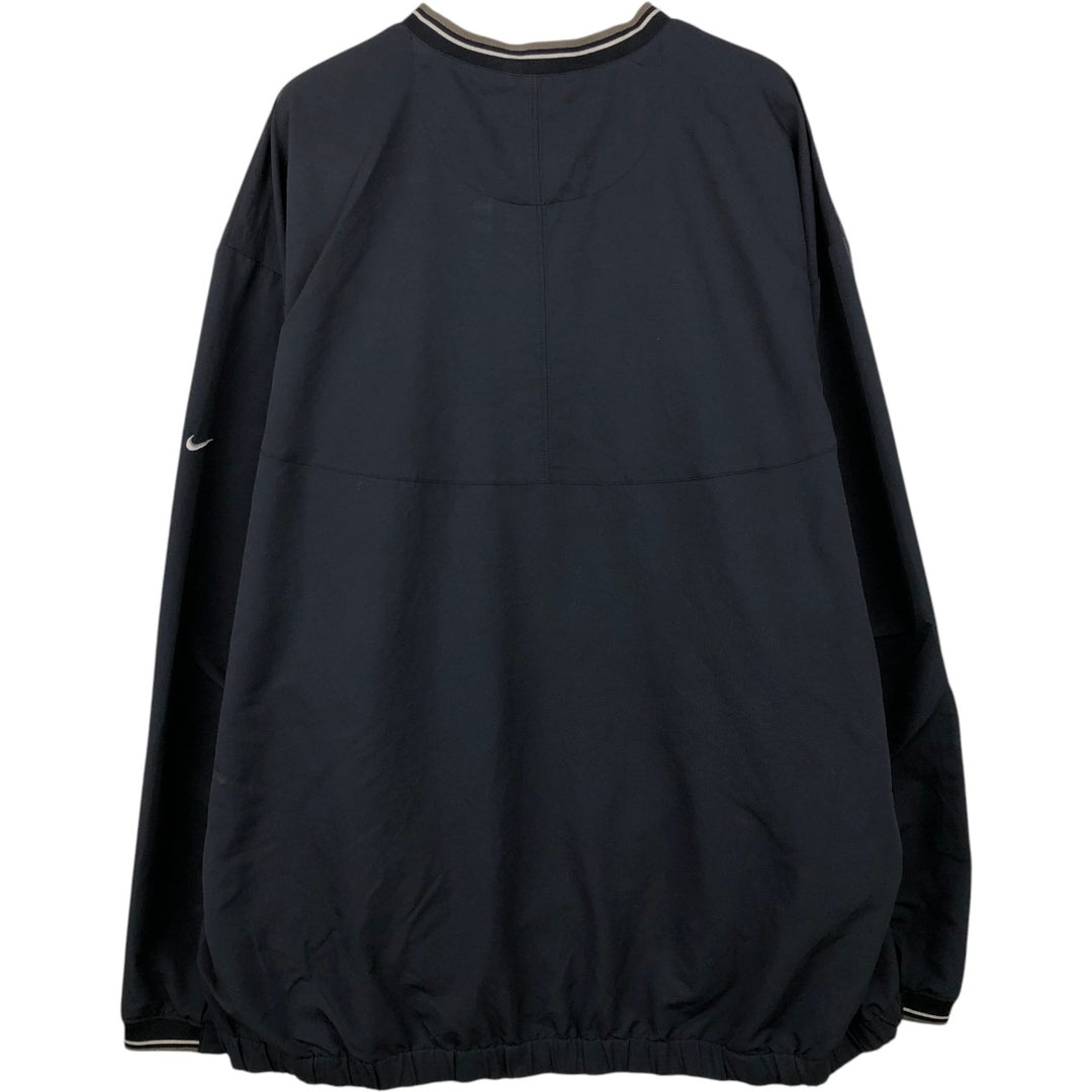 Big Size Nike Golf V-Neck Warm-Up Pullover (Men's XXXL equivalent) polyester black type Vintage Second Hand
