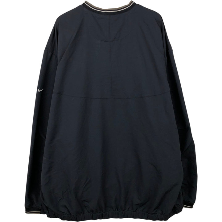 Big Size Nike Golf V-Neck Warm-Up Pullover (Men's XXXL equivalent) polyester black type Vintage Second Hand