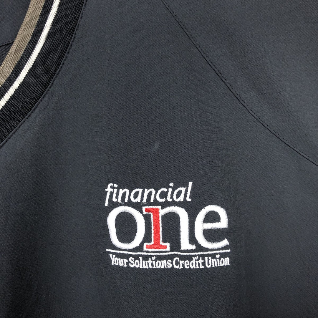 Big Size Nike Golf V-Neck Warm-Up Pullover (Men's XXXL equivalent) polyester black type Vintage Second Hand