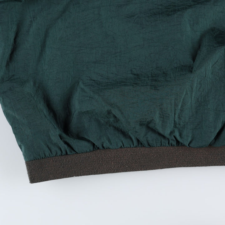 90'S Reebok V-neck nylon pullover, men's size M, vintage Nylon dark green Vintage Second Hand