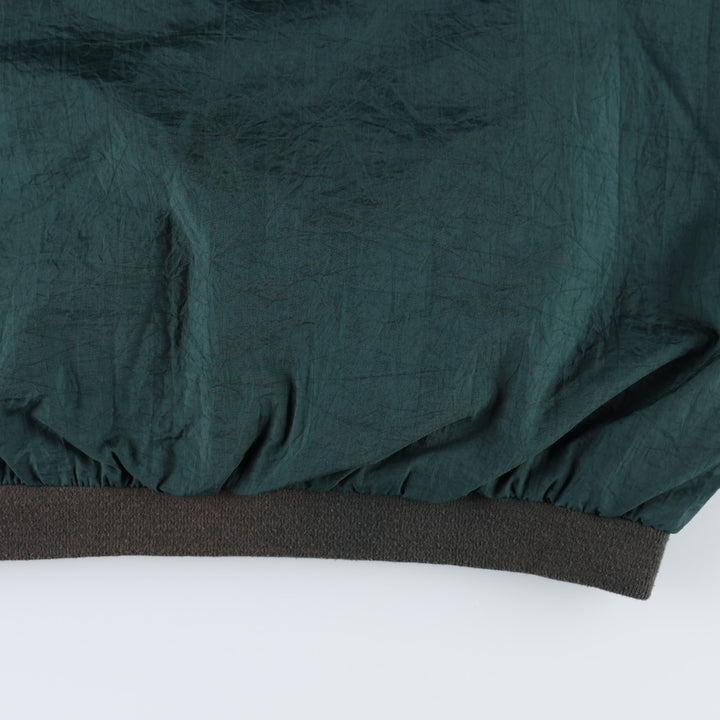90'S Reebok V-neck nylon pullover, men's size M, vintage Nylon dark green Vintage Second Hand