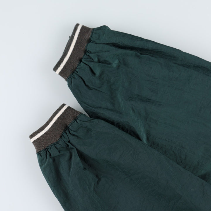 90'S Reebok V-neck nylon pullover, men's size M, vintage Nylon dark green Vintage Second Hand