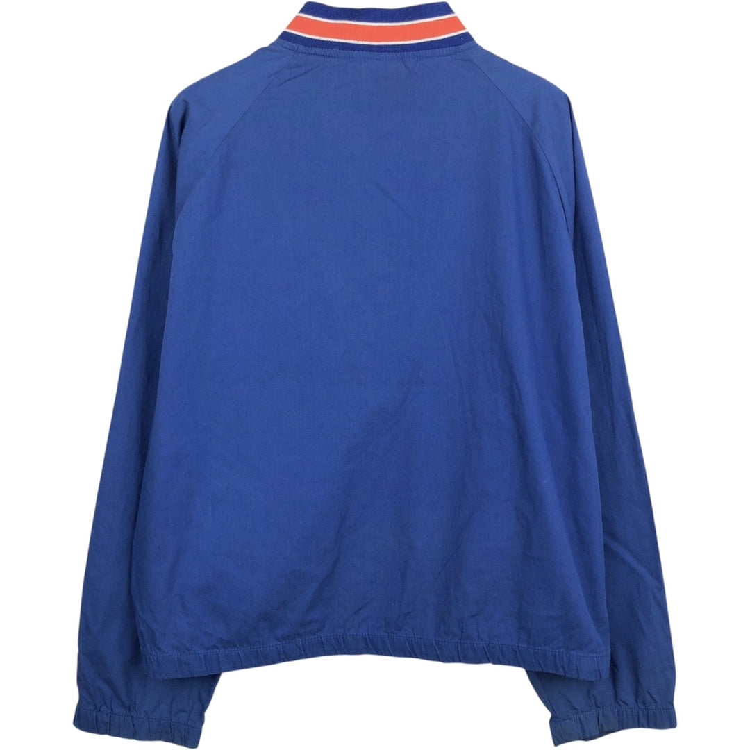 90s-00'S Majestic MLB New York Mets Half-Zip Warm-Up Pullover, Men's Size L (approx.) unclear blue type Vintage Second Hand