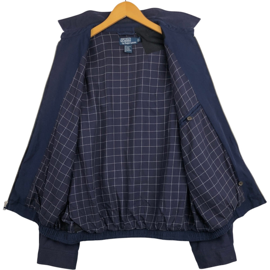 Ralph Lauren POLO by Ralph Lauren Swing Top Sports Jacket Men's L size polyester navy blue type Vintage Second Hand