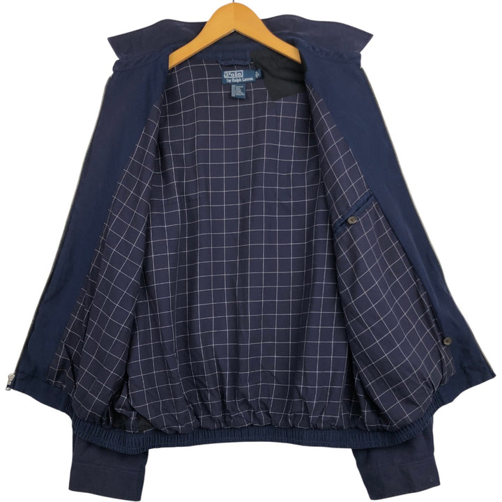 Ralph Lauren POLO by Ralph Lauren Swing Top Sports Jacket Men's L size polyester navy blue type Vintage Second Hand