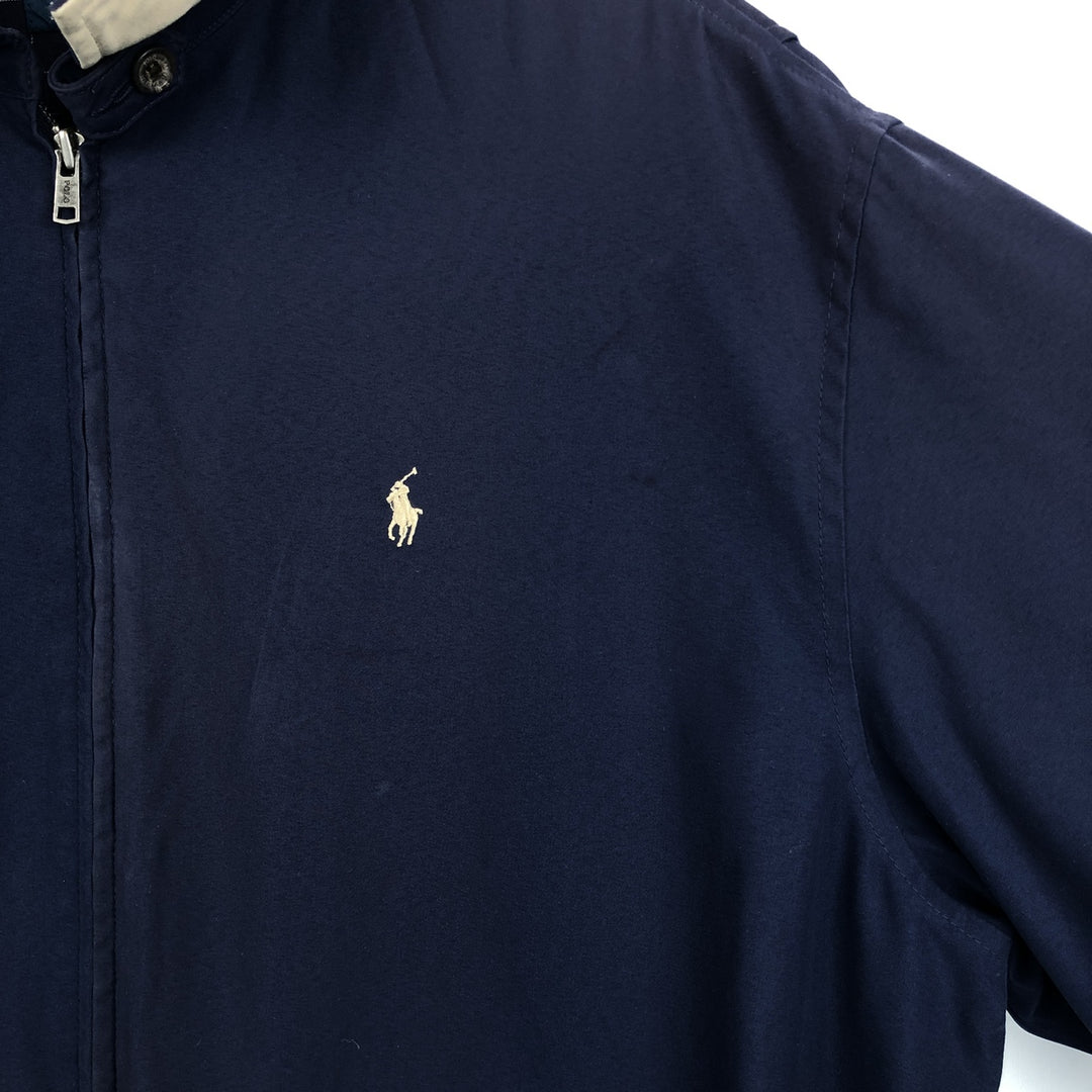 Ralph Lauren POLO by Ralph Lauren Swing Top Sports Jacket Men's L size polyester navy blue type Vintage Second Hand