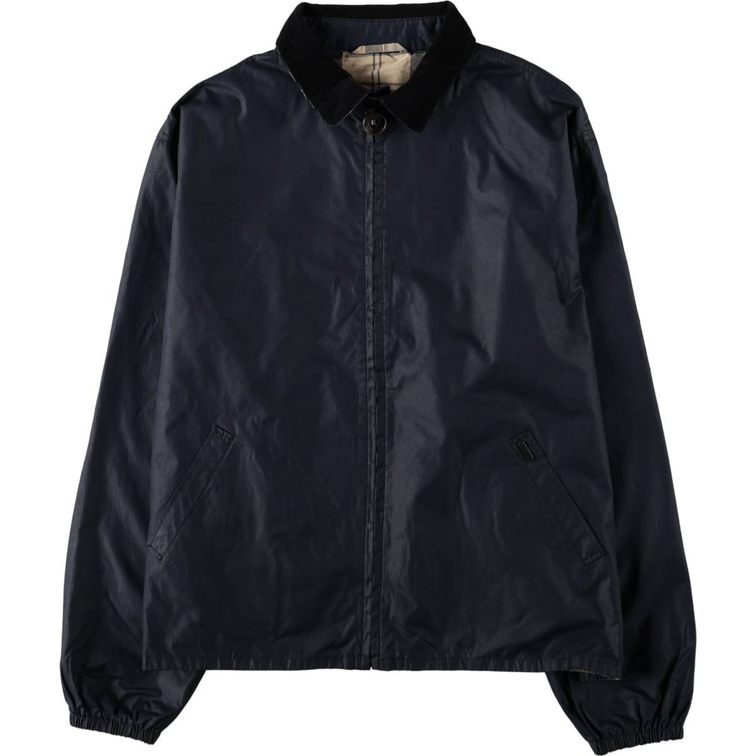 Barbour Reversible Harrington Tartan Check 3-Warrant Swing Top Sport Jacket, Men's XXL (approx.) polyester navy blue type Vintage Second Hand