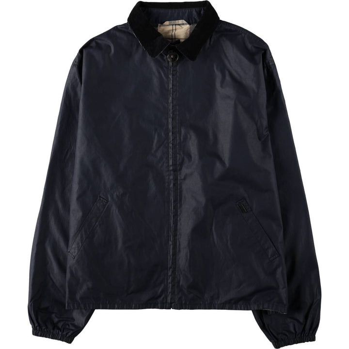 Barbour Reversible Harrington Tartan Check 3-Warrant Swing Top Sport Jacket, Men's XXL (approx.) polyester navy blue type Vintage Second Hand