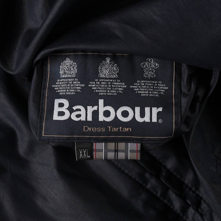 Barbour Reversible Harrington Tartan Check 3-Warrant Swing Top Sport Jacket, Men's XXL (approx.) polyester navy blue type Vintage Second Hand
