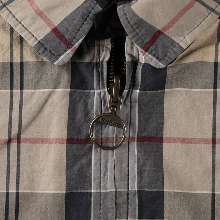 Barbour Reversible Harrington Tartan Check 3-Warrant Swing Top Sport Jacket, Men's XXL (approx.) polyester navy blue type Vintage Second Hand
