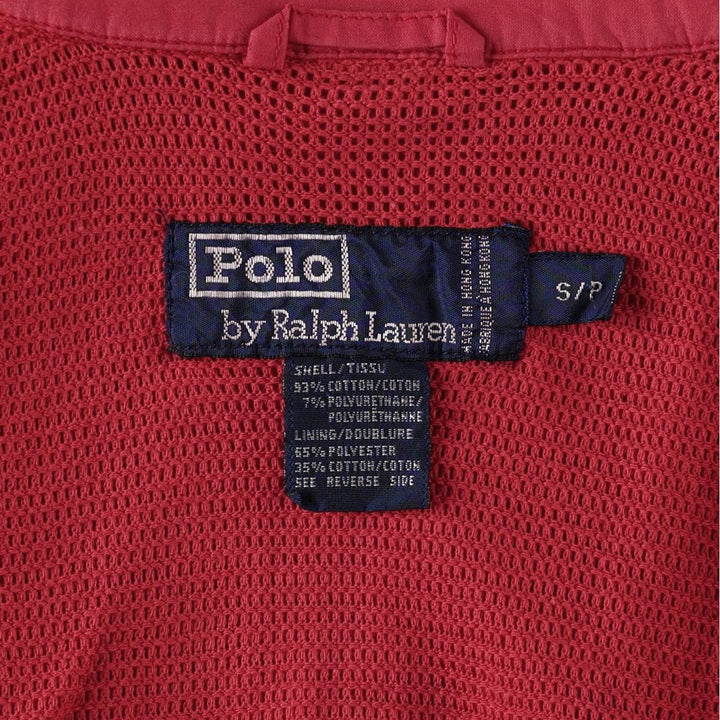 Ralph Lauren POLO by Ralph Lauren Cotton Blouson, Men's Size S (approx.) cotton red type Vintage Second Hand