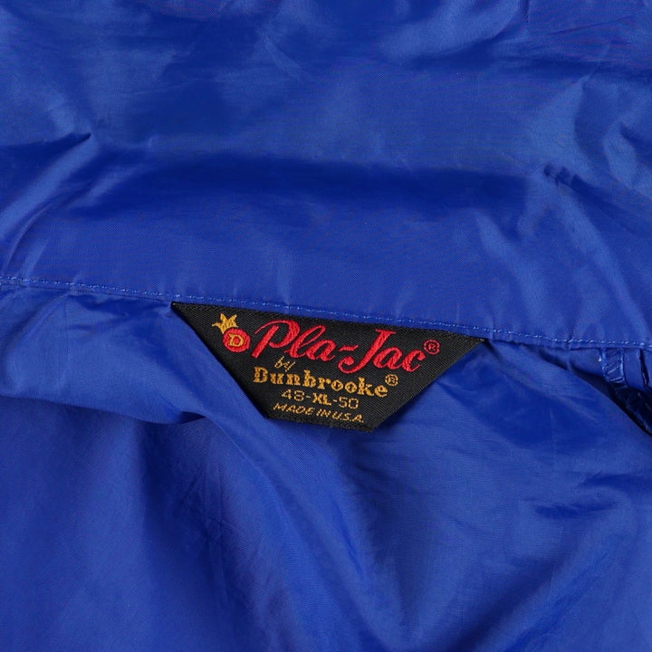 Dunbrooke Pla-Jac Miller Light Beer Advertising Coach Jacket, Made in USA, Men's XL equivalent, Vintage. Nylon blue type Vintage Second Hand
