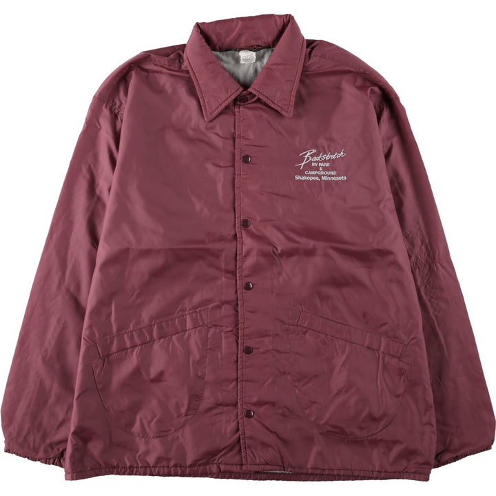 Dunbrooke Pla-Jac Coach Jacket, Made in USA, Men's XXL equivalent, Vintage. Nylon red type reddish brown Vintage Second Hand