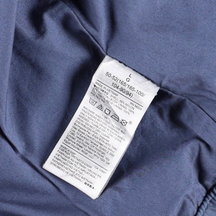 GAP Coach Jacket, Men's Size L (approx.) Nylon blue type Vintage Second Hand