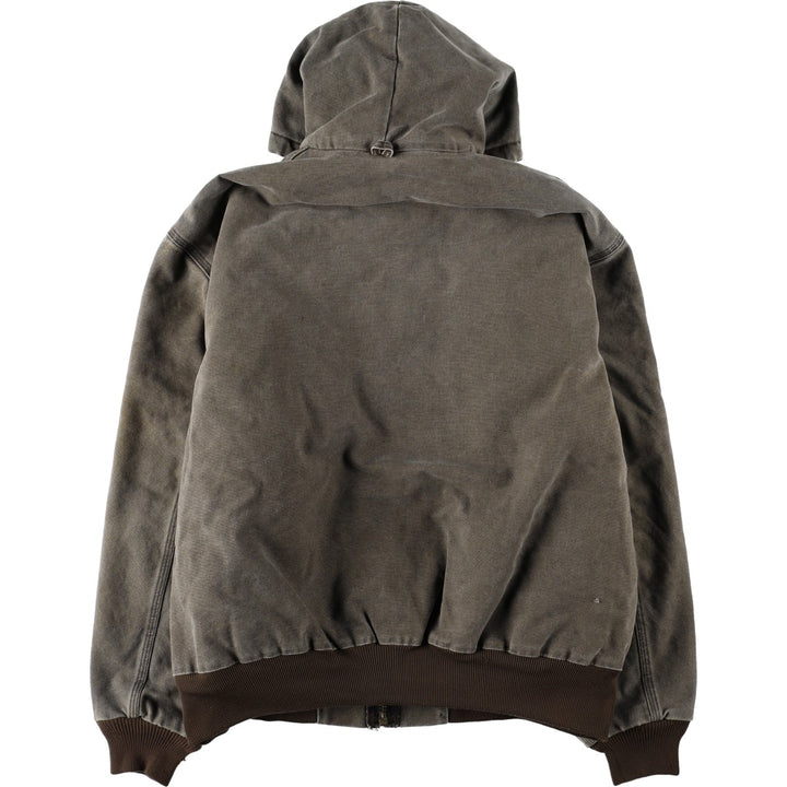 2000'S Carhartt Active Jacket FFA Insulated Duck Full-Zip Hoodie Men's XXL equivalent cotton dark chocolate Vintage Second Hand