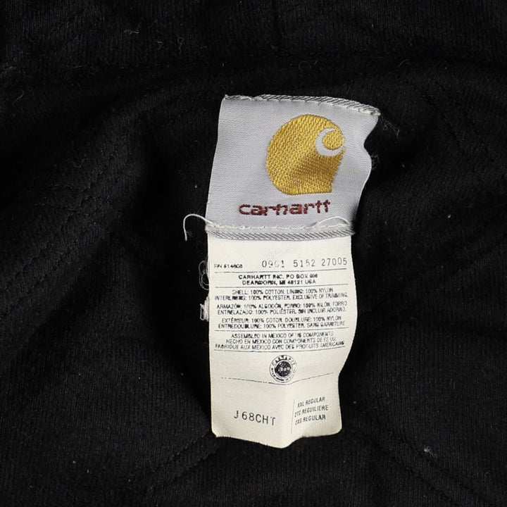 2000'S Carhartt Active Jacket FFA Insulated Duck Full-Zip Hoodie Men's XXL equivalent cotton dark chocolate Vintage Second Hand