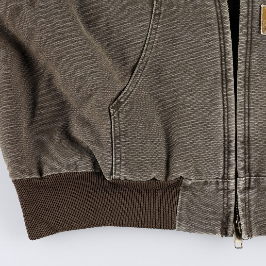 2000'S Carhartt Active Jacket FFA Insulated Duck Full-Zip Hoodie Men's XXL equivalent cotton dark chocolate Vintage Second Hand