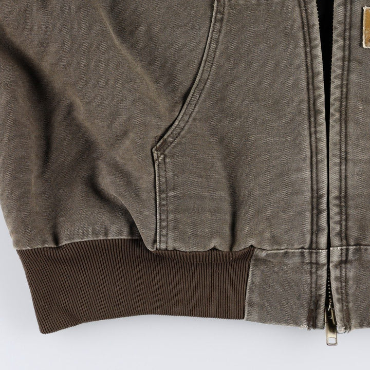 2000'S Carhartt Active Jacket FFA Insulated Duck Full-Zip Hoodie Men's XXL equivalent cotton dark chocolate Vintage Second Hand
