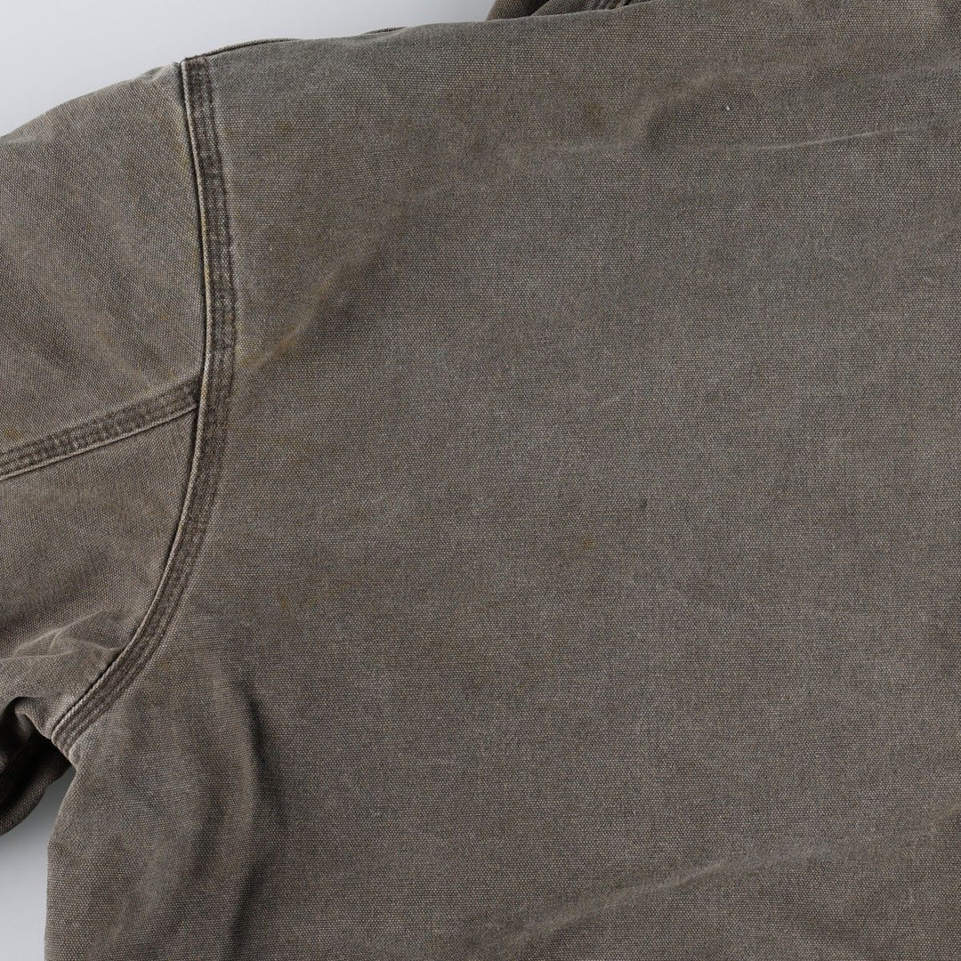 2000'S Carhartt Active Jacket FFA Insulated Duck Full-Zip Hoodie Men's XXL equivalent cotton dark chocolate Vintage Second Hand
