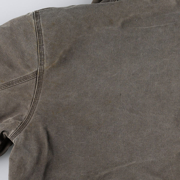 2000'S Carhartt Active Jacket FFA Insulated Duck Full-Zip Hoodie Men's XXL equivalent cotton dark chocolate Vintage Second Hand