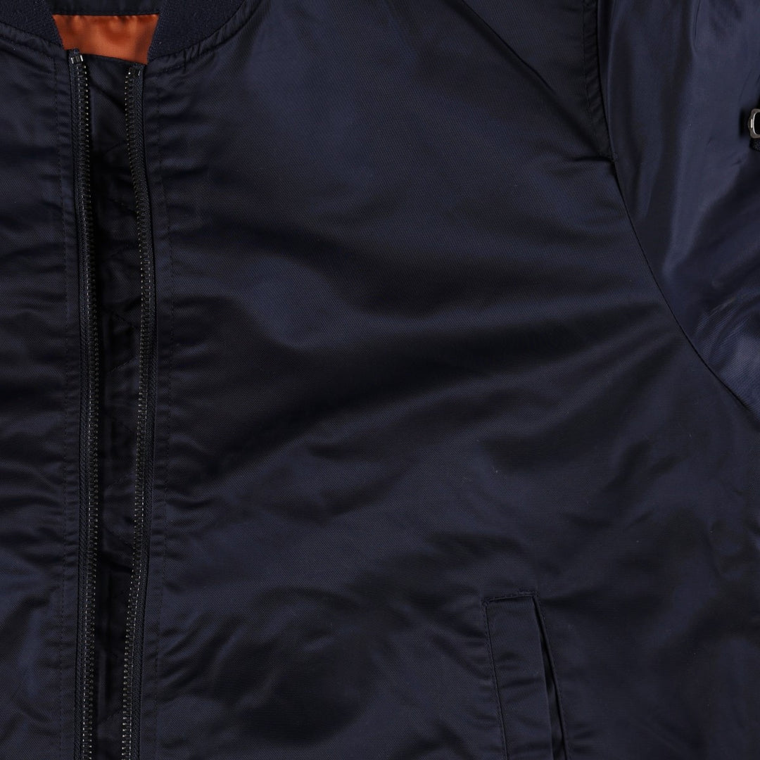 Levi's MA-1 type military jacket, men's size XL equivalent. Nylon navy blue type Vintage Second Hand