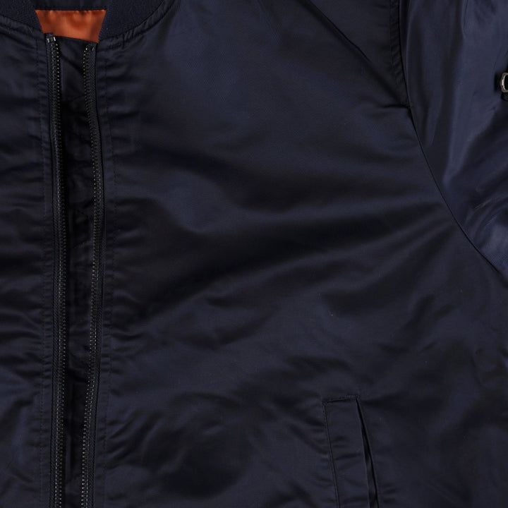 Levi's MA-1 type military jacket, men's size XL equivalent. Nylon navy blue type Vintage Second Hand