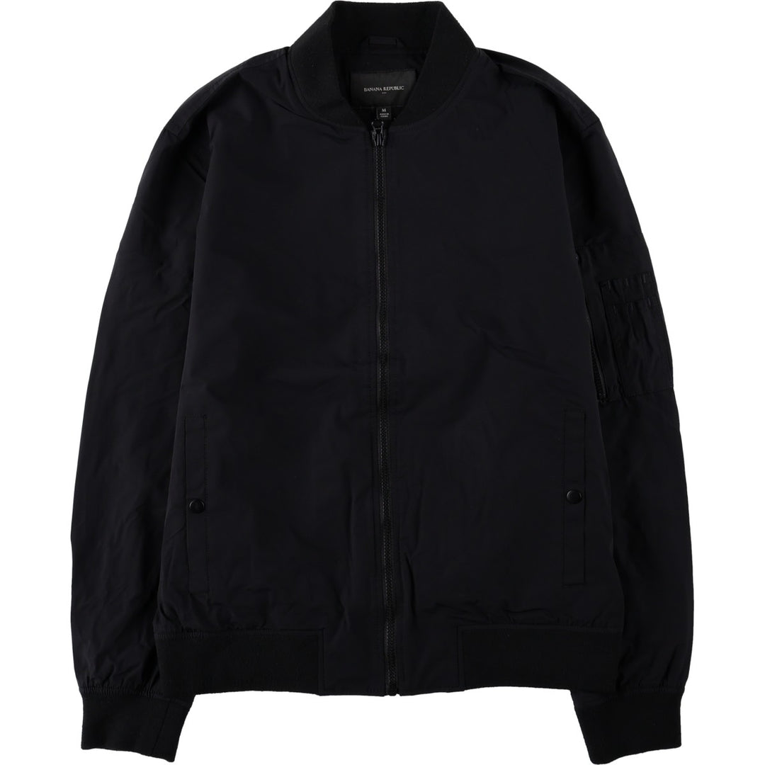 Banana Republic MA-1 type military jacket, men's size M equivalent. Nylon black type Vintage Second Hand