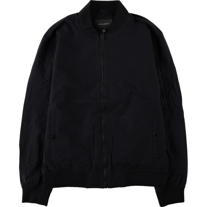 Banana Republic MA-1 type military jacket, men's size M equivalent. Nylon black type Vintage Second Hand