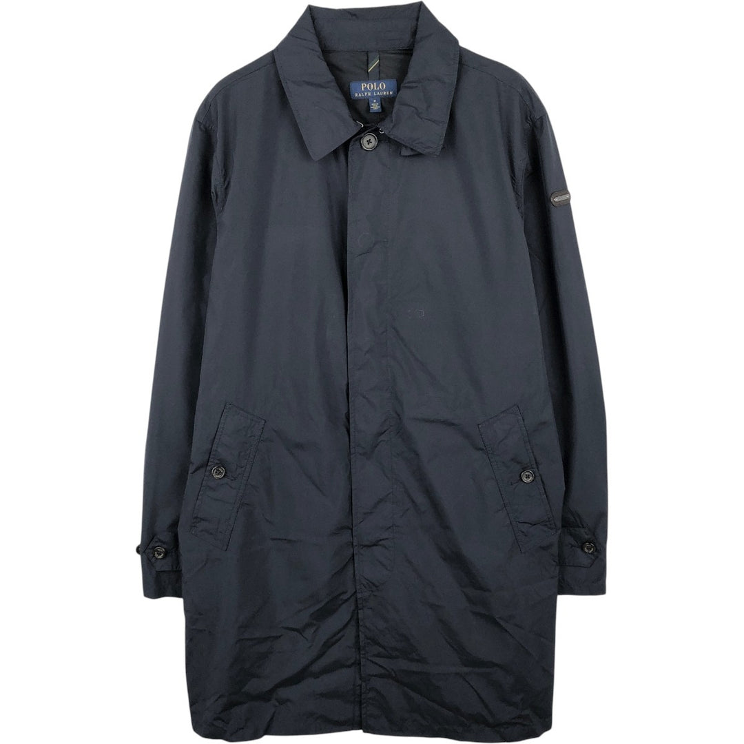 Ralph Lauren POLO RALPH LAUREN Balmacaan Coat (Men's Size M) polyester navy blue type Vintage Second Hand