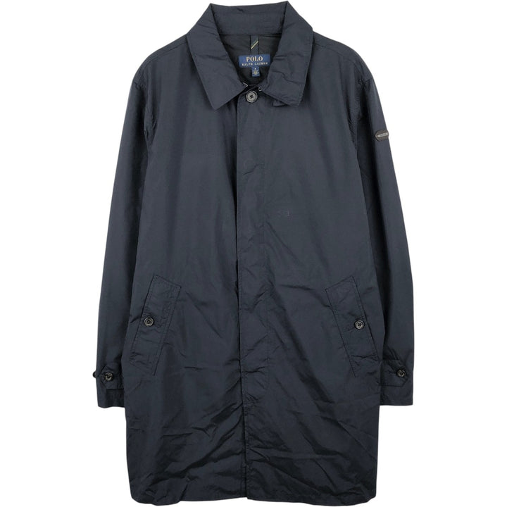 Ralph Lauren POLO RALPH LAUREN Balmacaan Coat (Men's Size M) polyester navy blue type Vintage Second Hand