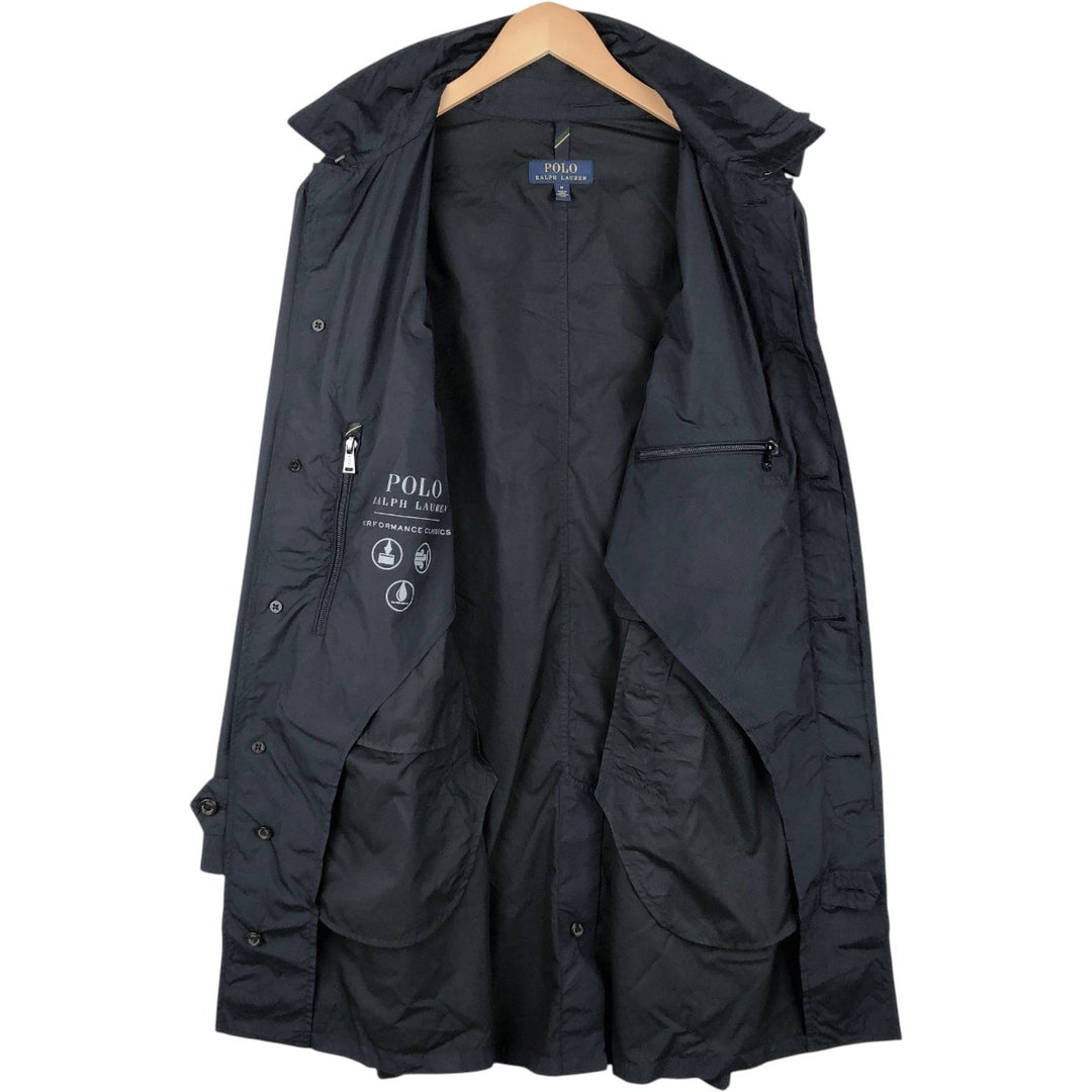 Ralph Lauren POLO RALPH LAUREN Balmacaan Coat (Men's Size M) polyester navy blue type Vintage Second Hand
