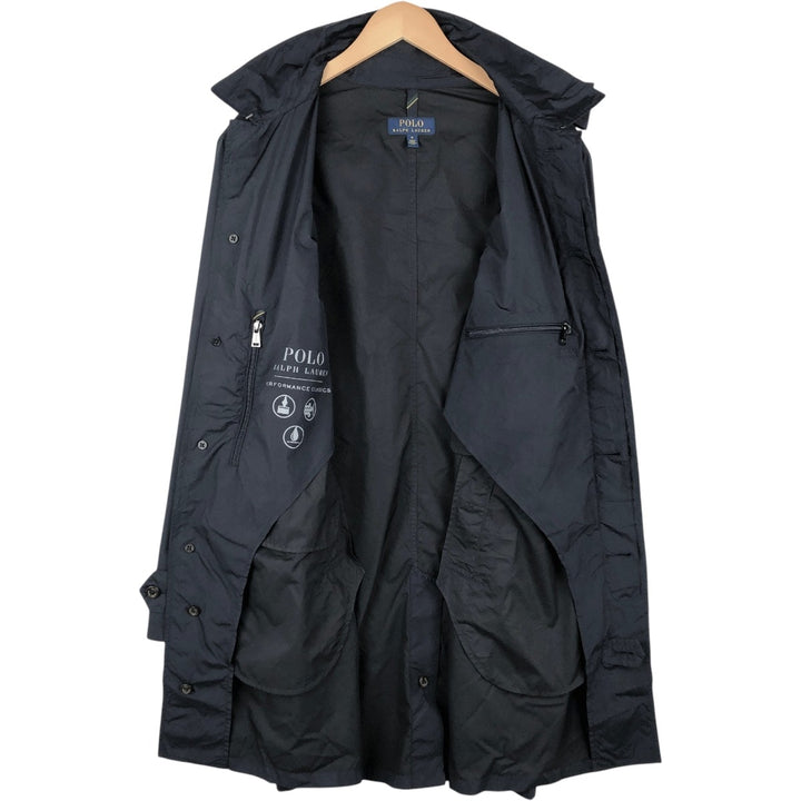 Ralph Lauren POLO RALPH LAUREN Balmacaan Coat (Men's Size M) polyester navy blue type Vintage Second Hand