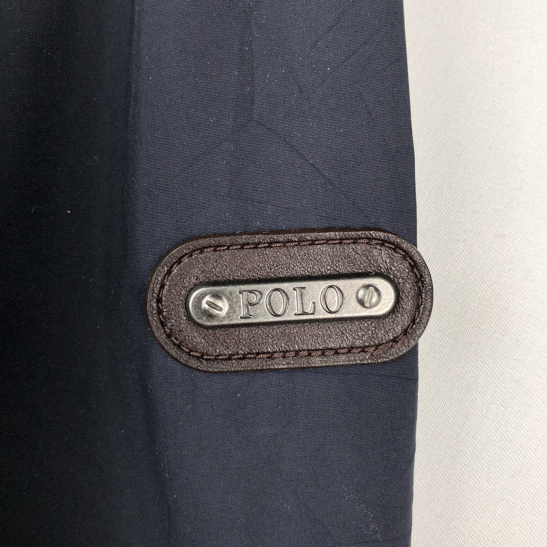 Ralph Lauren POLO RALPH LAUREN Balmacaan Coat (Men's Size M) polyester navy blue type Vintage Second Hand