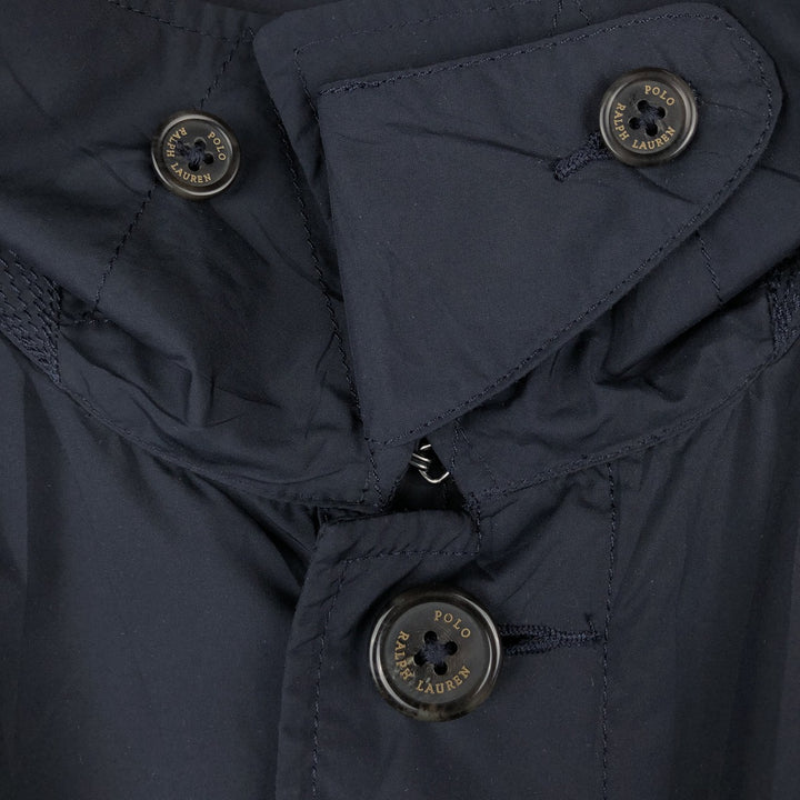Ralph Lauren POLO RALPH LAUREN Balmacaan Coat (Men's Size M) polyester navy blue type Vintage Second Hand