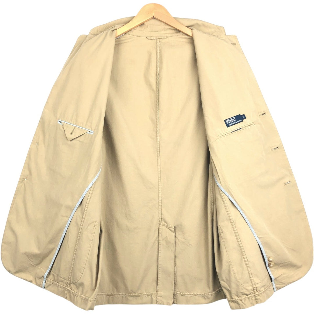Ralph Lauren POLO by Ralph Lauren Easy Jacket Tailored Jacket Men's XL equivalent cotton Beige type Vintage Second Hand