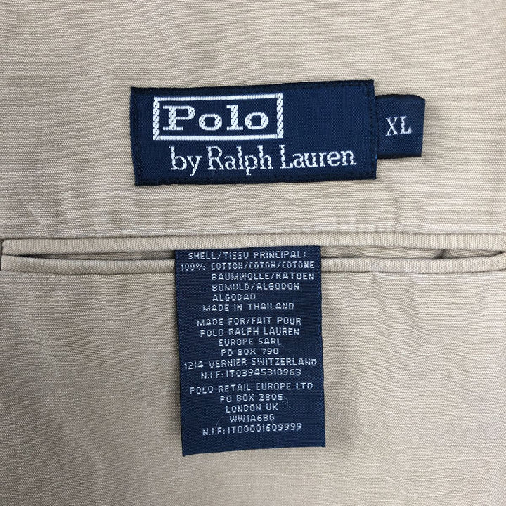 Ralph Lauren POLO by Ralph Lauren Easy Jacket Tailored Jacket Men's XL equivalent cotton Beige type Vintage Second Hand