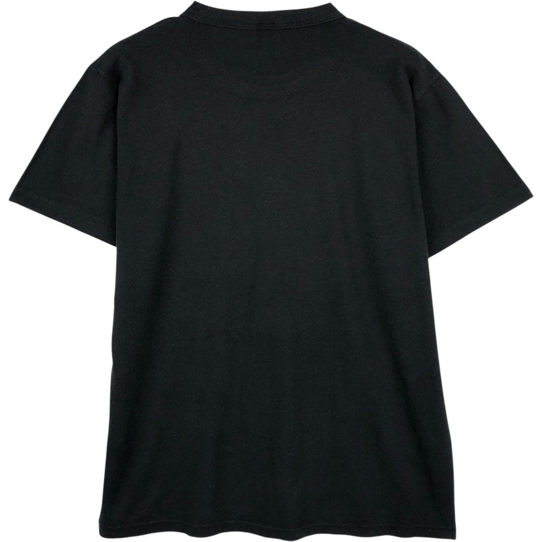 90'S Russell Plain T-Shirt, Made in USA, Men's Size M (Equivalent), Vintage polyester black type Vintage Second Hand