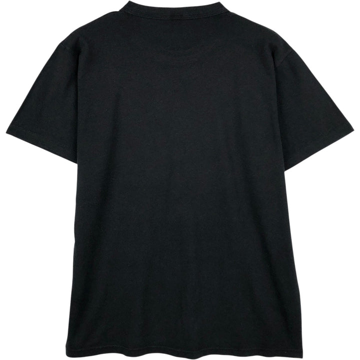 90'S Russell Plain T-Shirt, Made in USA, Men's Size M (Equivalent), Vintage polyester black type Vintage Second Hand