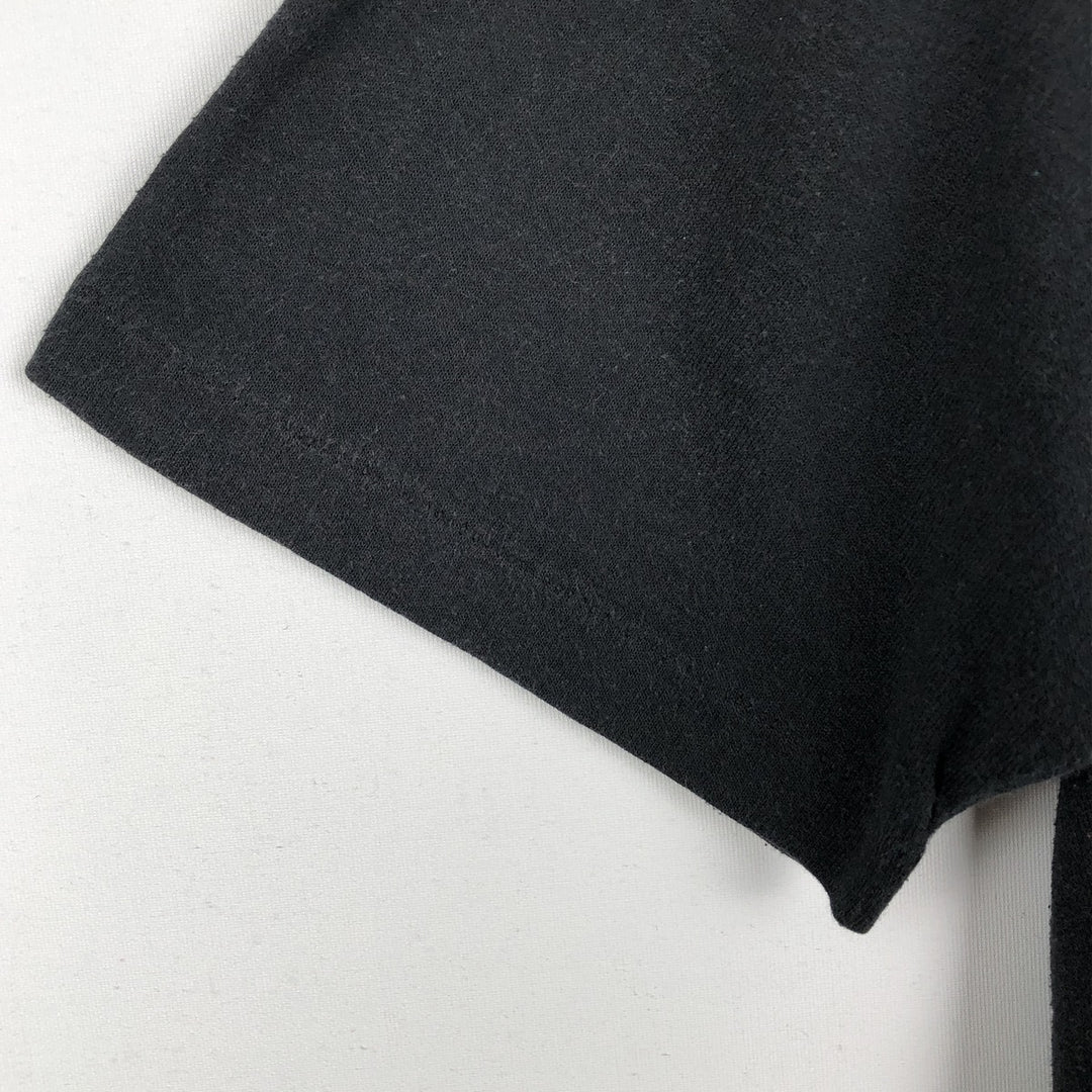 90'S Russell Plain T-Shirt, Made in USA, Men's Size M (Equivalent), Vintage polyester black type Vintage Second Hand