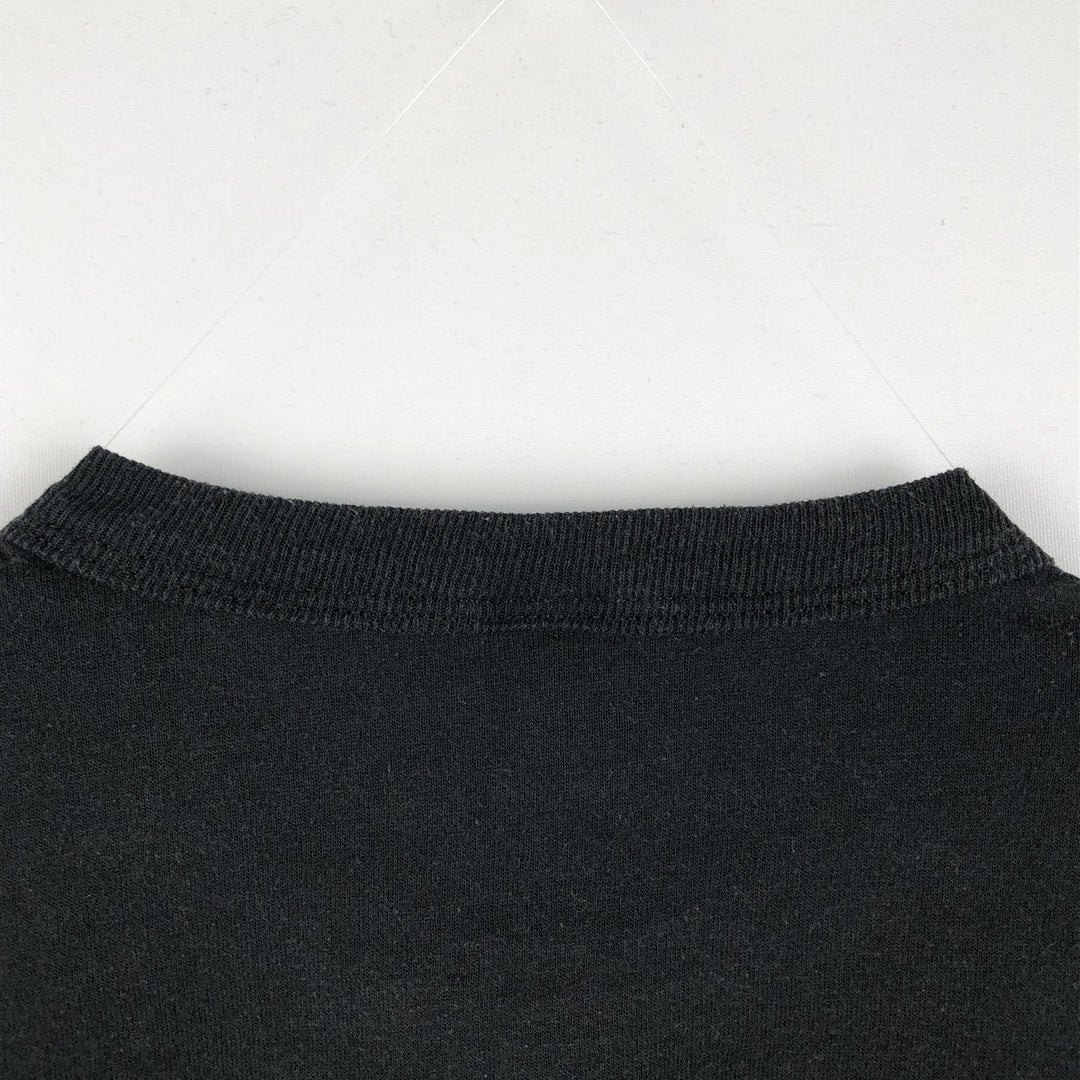 90'S Russell Plain T-Shirt, Made in USA, Men's Size M (Equivalent), Vintage polyester black type Vintage Second Hand