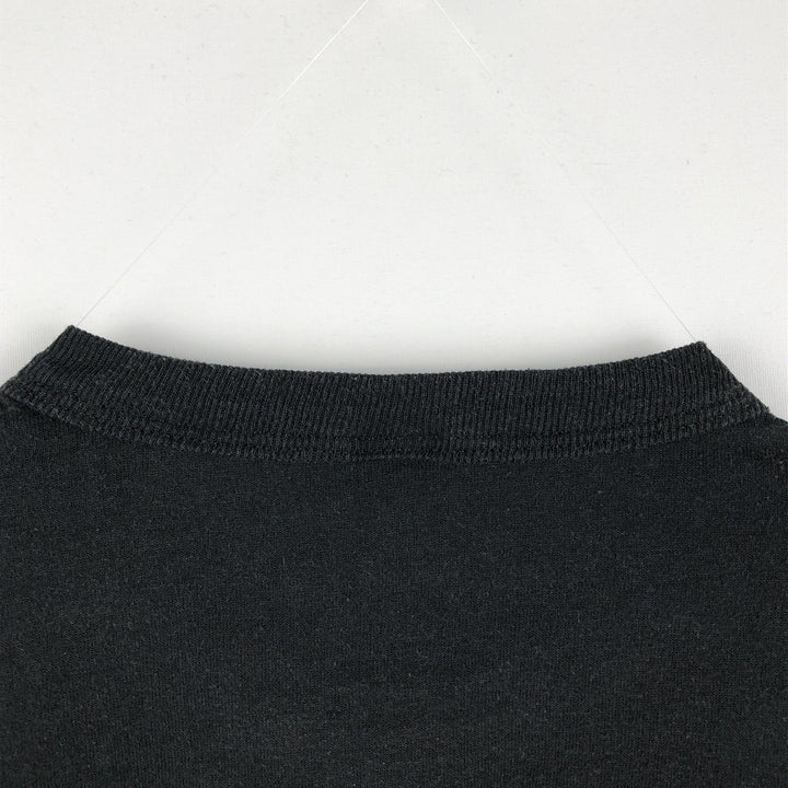90'S Russell Plain T-Shirt, Made in USA, Men's Size M (Equivalent), Vintage polyester black type Vintage Second Hand