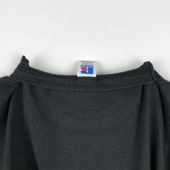90'S Russell Plain T-Shirt, Made in USA, Men's Size M (Equivalent), Vintage polyester black type Vintage Second Hand