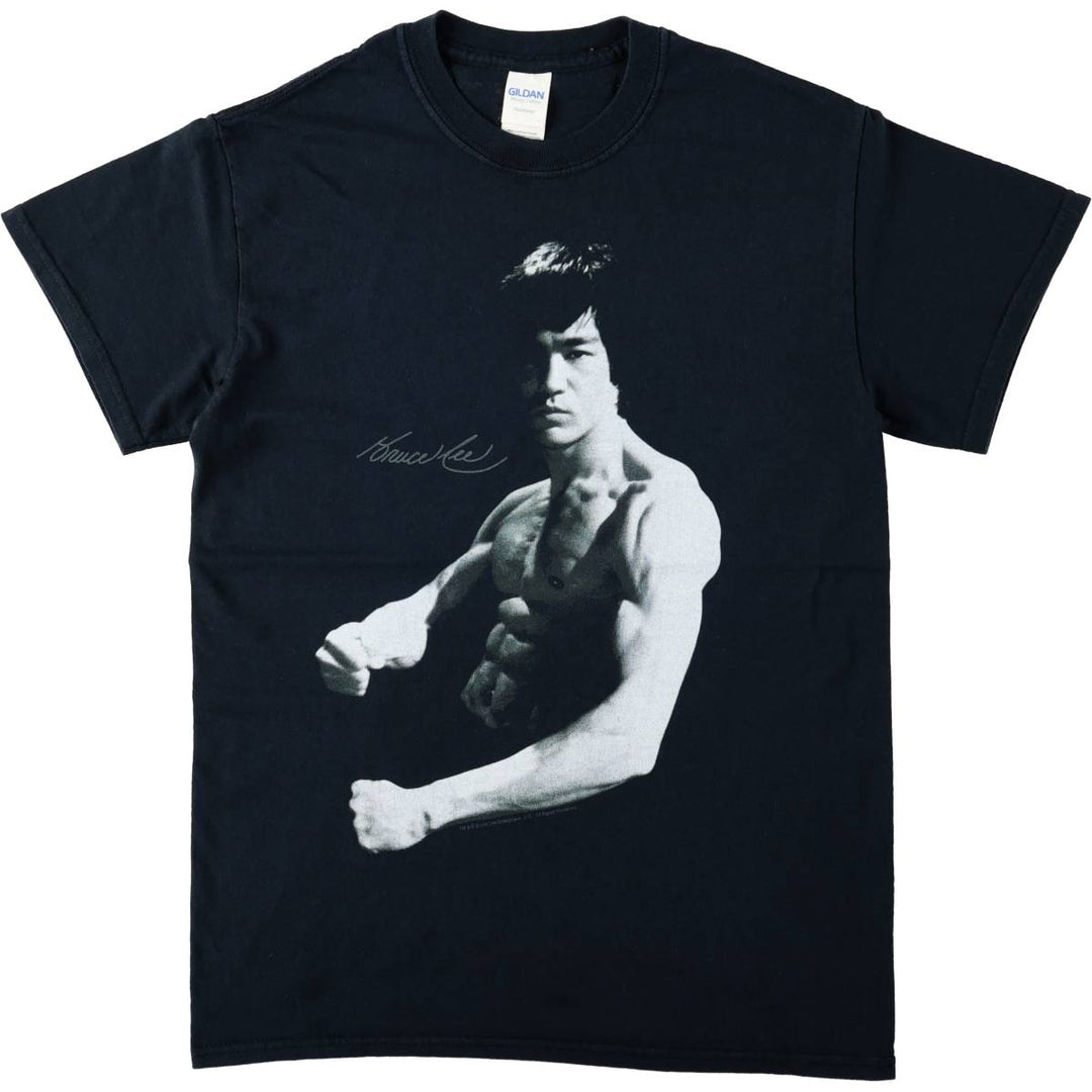 Gildan Bruce Lee Photo T-Shirt, Women's Size S (approx.) cotton black type Vintage Second Hand