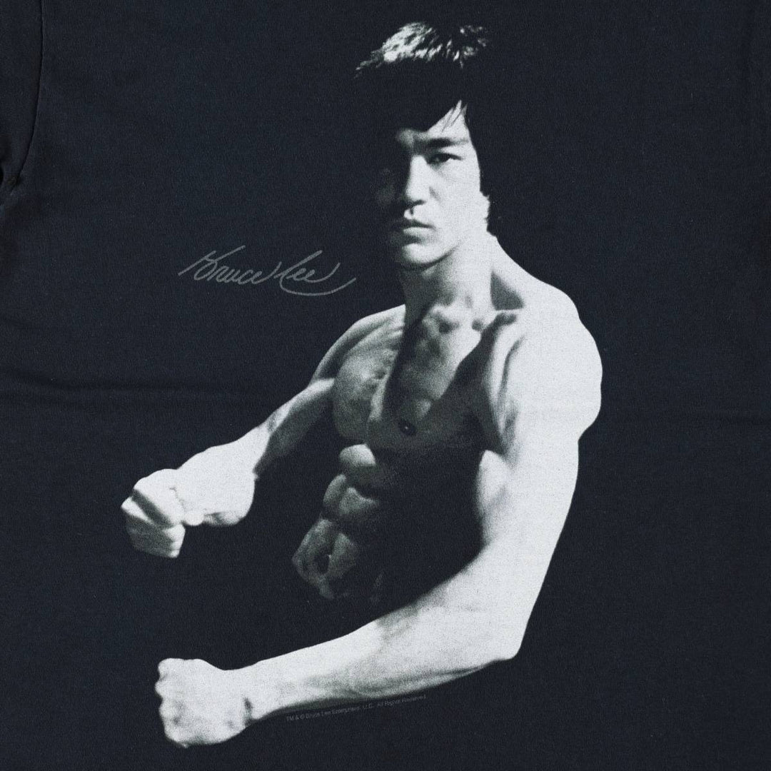 Gildan Bruce Lee Photo T-Shirt, Women's Size S (approx.) cotton black type Vintage Second Hand