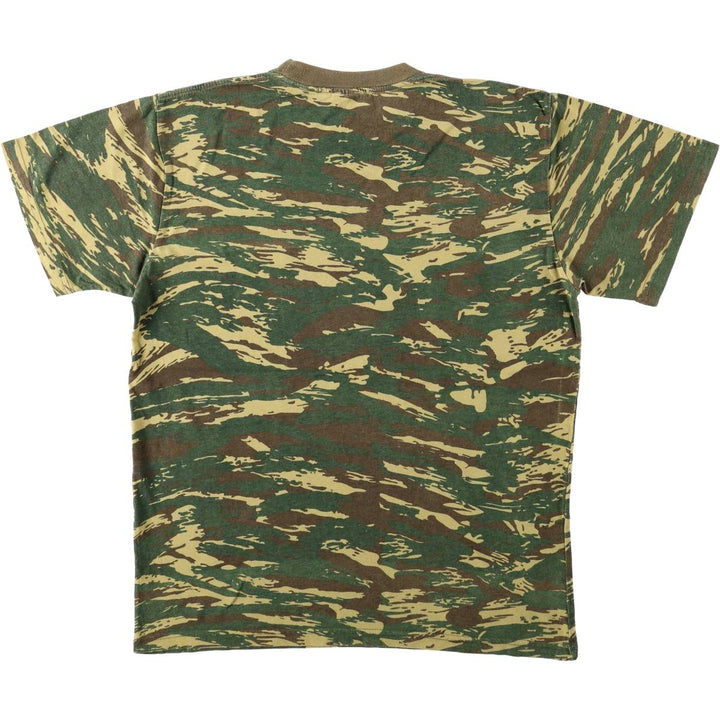 ARMYMANIA Camouflage Pattern Tiger Stripe Camo Print T-Shirt (Women's Size L) unclear Khaki type Vintage Second Hand