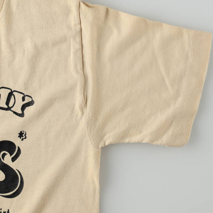 Vintage Printed T-shirt, Women's Size S unclear Beige type Vintage Second Hand