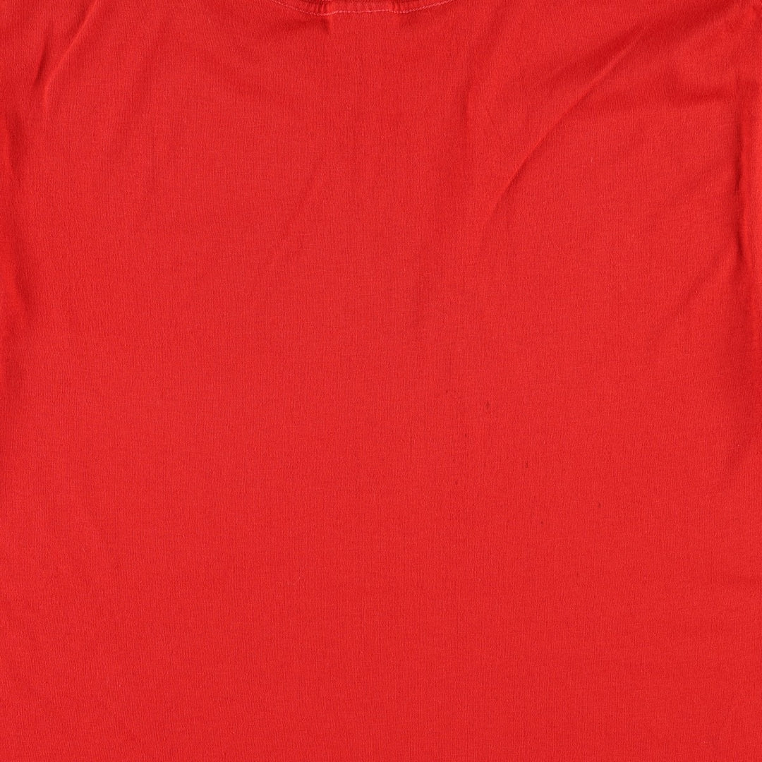 70s-80'S sportswear souvenir T-shirt, made in USA, women's size M equivalent, vintage. polyester red type Vintage Second Hand
