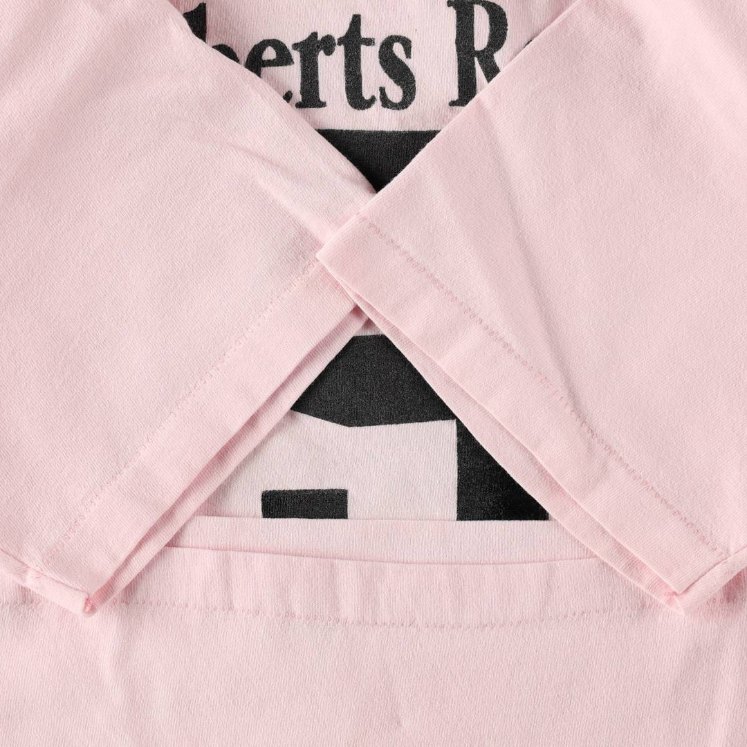 90'S Hanes Print T-Shirt, Made in USA, Men's Size S (Equivalent), Vintage cotton pink type Vintage Second Hand